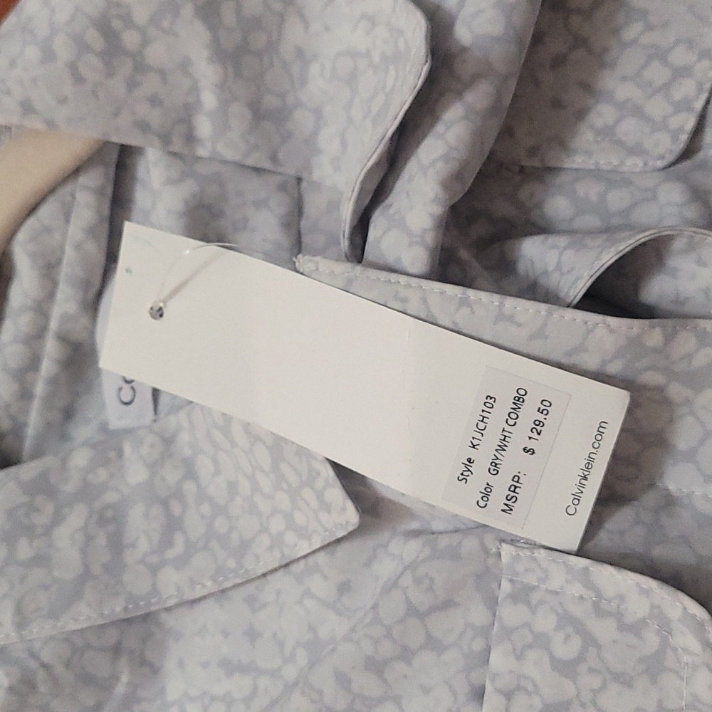 NWT Calvin Klein Utility Jacket Lightweight Drawstring Waist Windbreaker